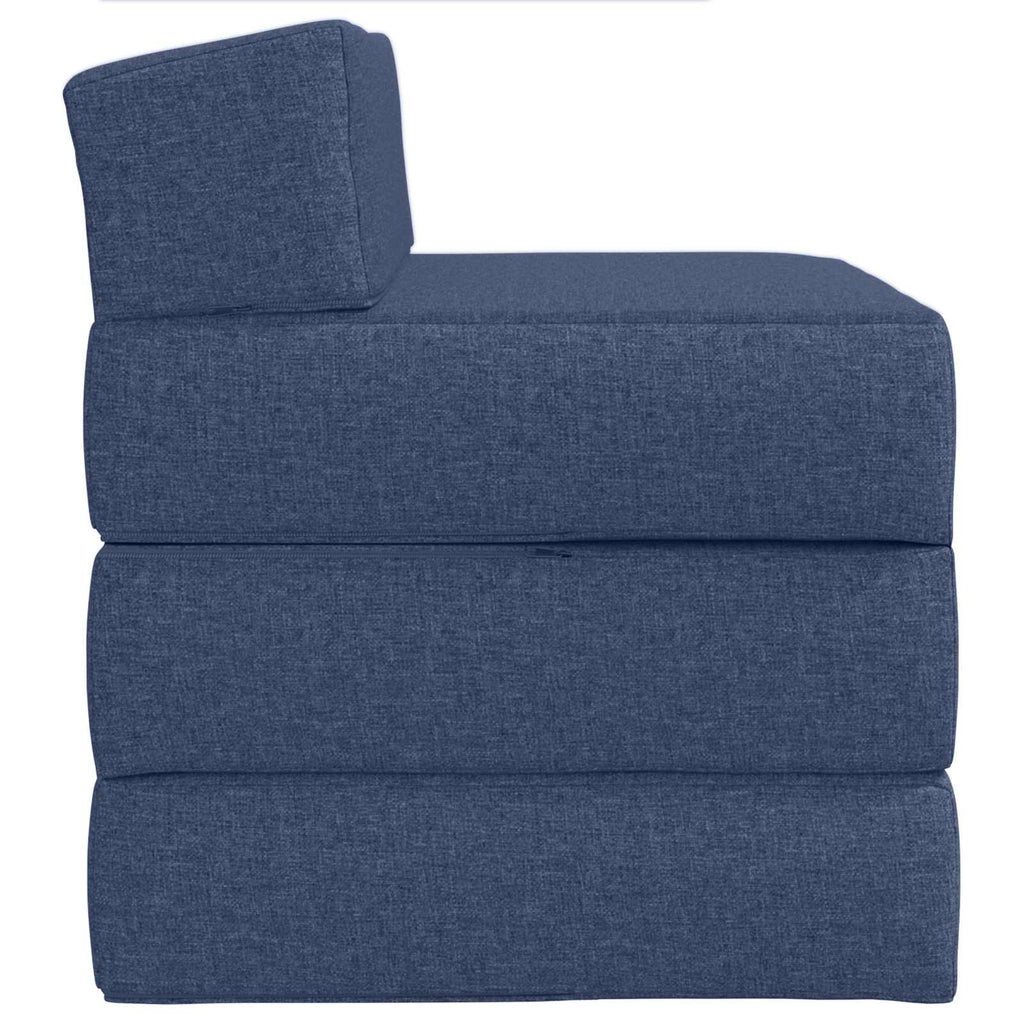 vidaXL Składana Sofa Łóżko niebieski 200 x 70 x 15 cm tkanina