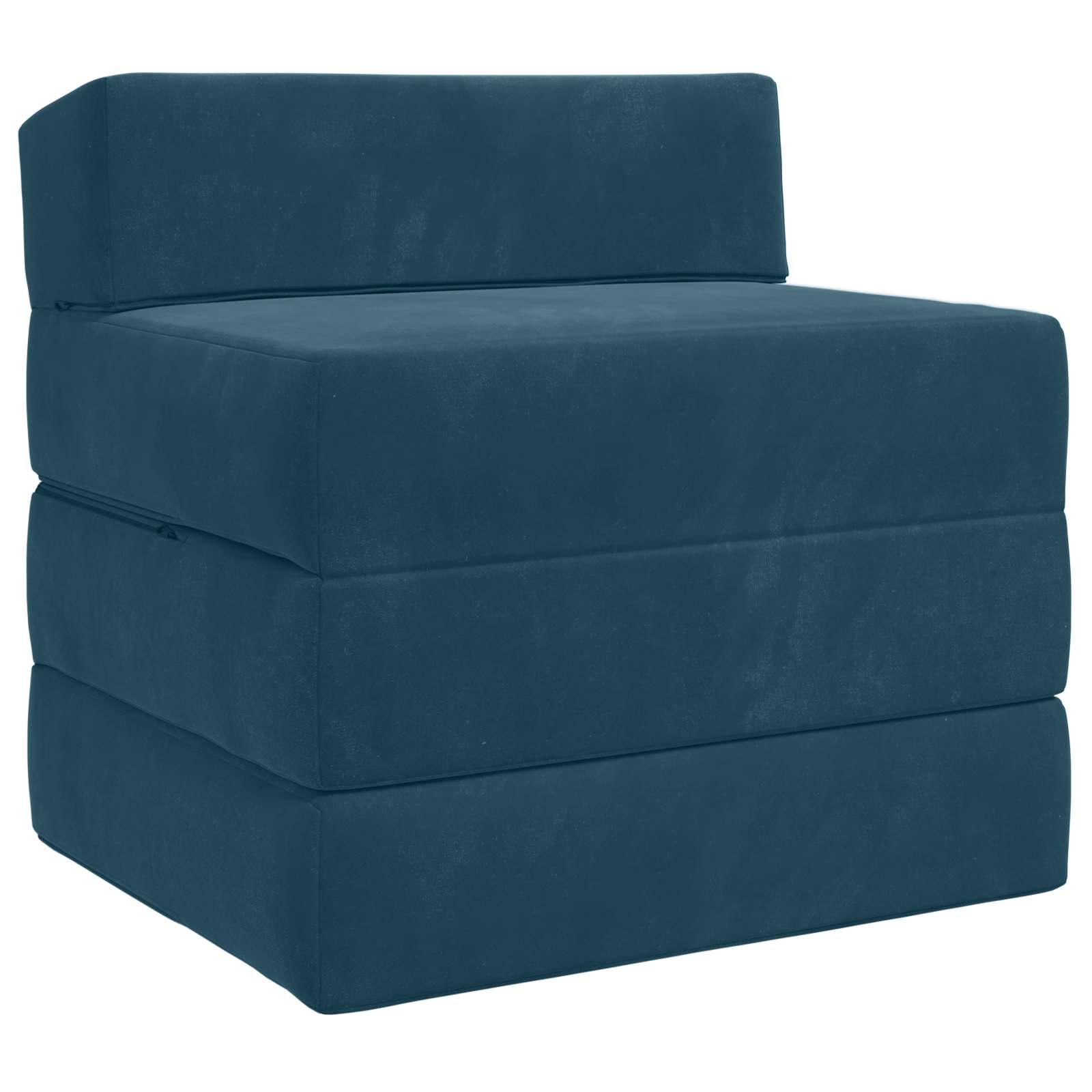 vidaXL Składana Sofa Łóżko niebieski 200 x 70 x 15 cm Welur
