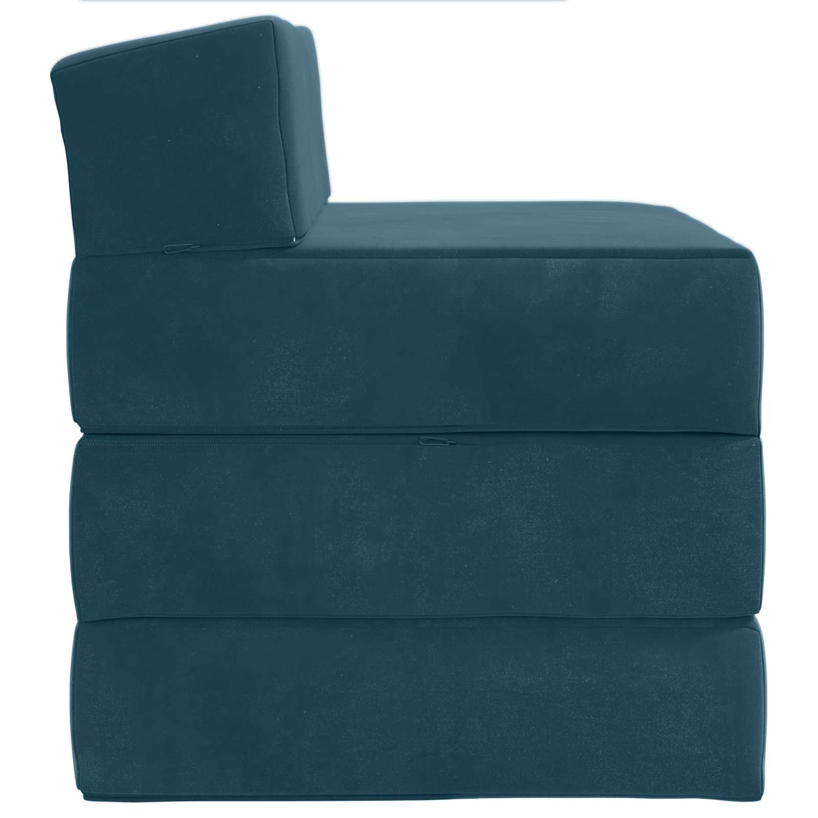 vidaXL Składana Sofa Łóżko niebieski 200 x 70 x 15 cm Welur