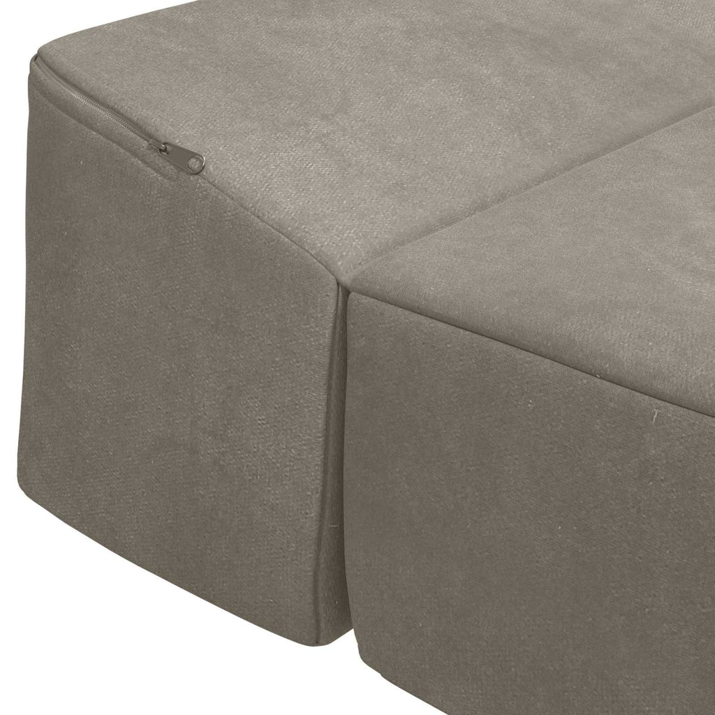 vidaXL Składana Sofa Łóżko jasnoszary 200 x 70 x 15 cm Welur