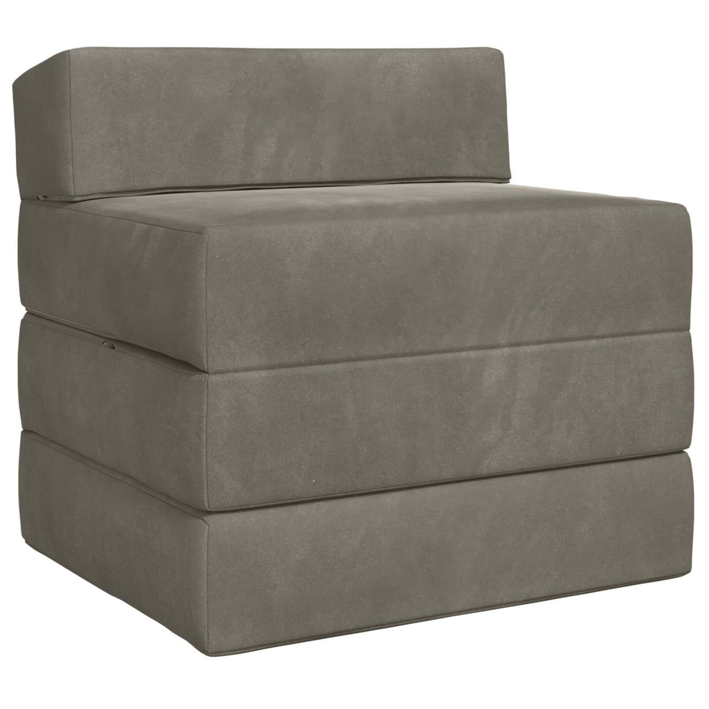 vidaXL Składana Sofa Łóżko jasnoszary 200 x 70 x 15 cm Welur