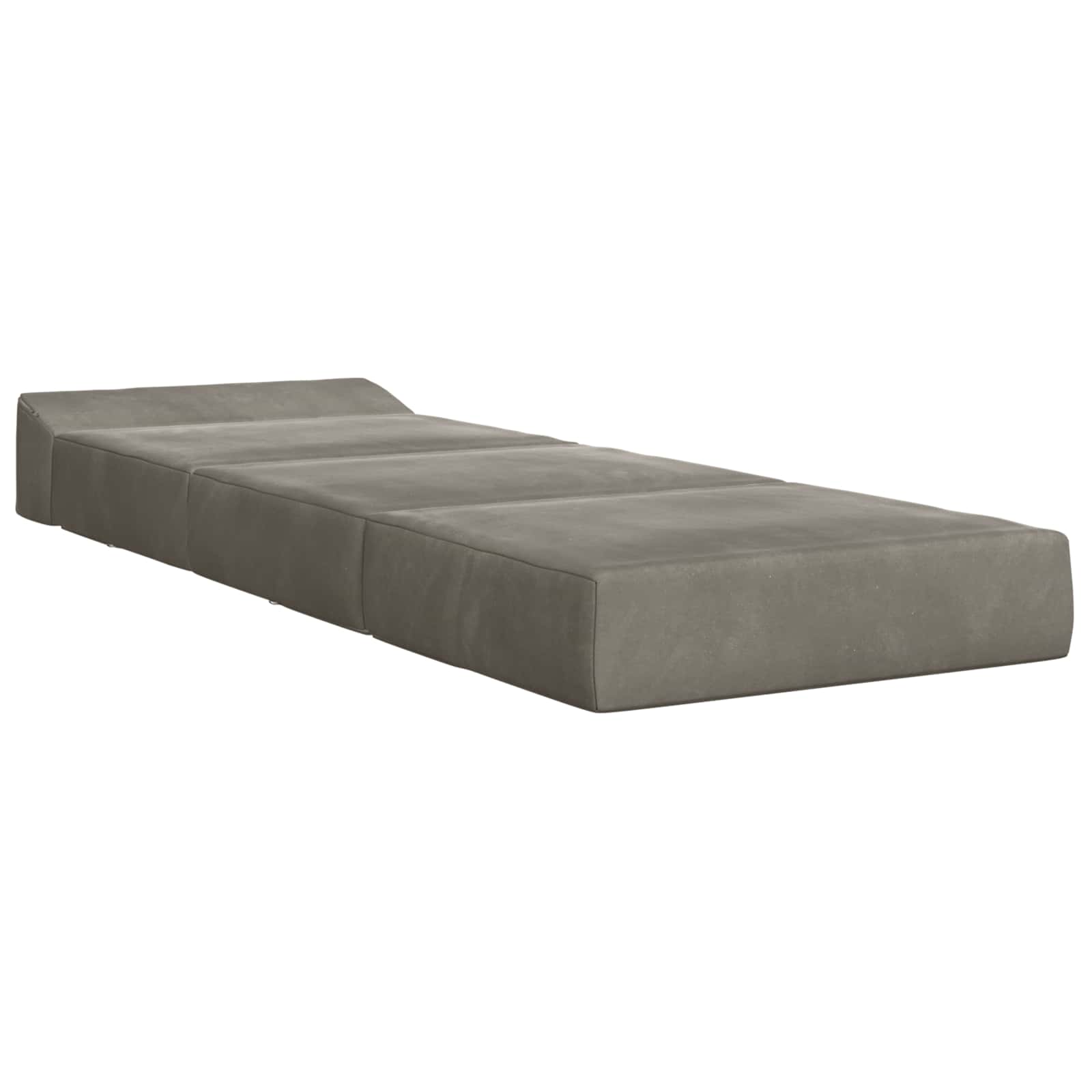 vidaXL Składana Sofa Łóżko jasnoszary 200 x 70 x 15 cm Welur