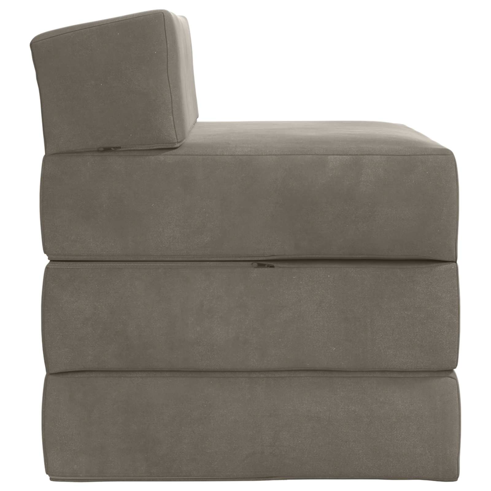 vidaXL Składana Sofa Łóżko jasnoszary 200 x 70 x 15 cm Welur