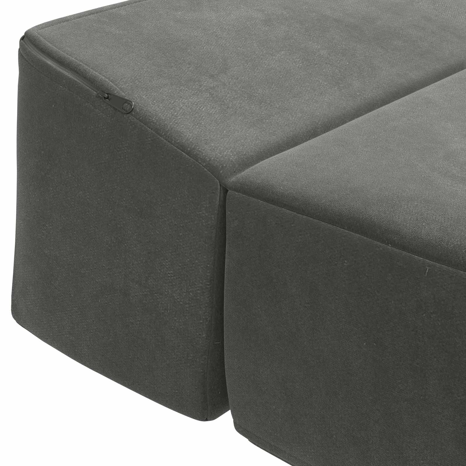 vidaXL Składana Sofa Łóżko ciemnoszary 200 x 70 x 15 cm Welur