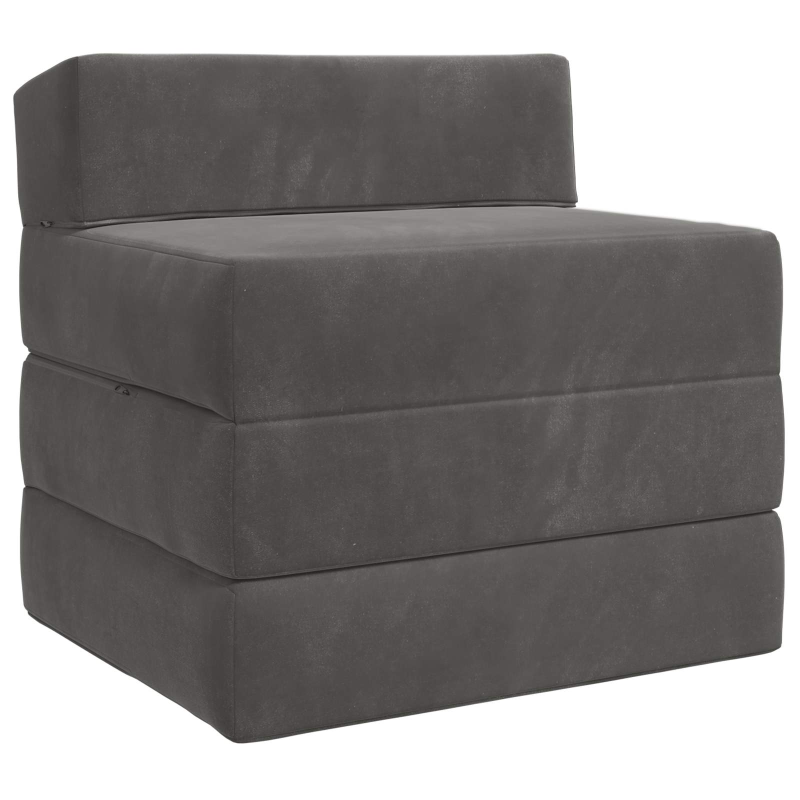 vidaXL Składana Sofa Łóżko ciemnoszary 200 x 70 x 15 cm Welur