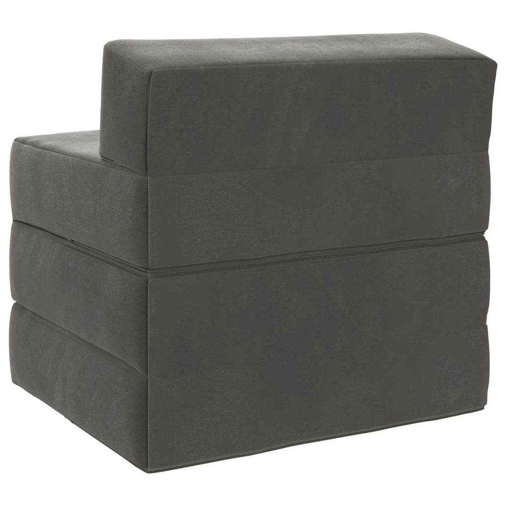 vidaXL Składana Sofa Łóżko ciemnoszary 200 x 70 x 15 cm Welur