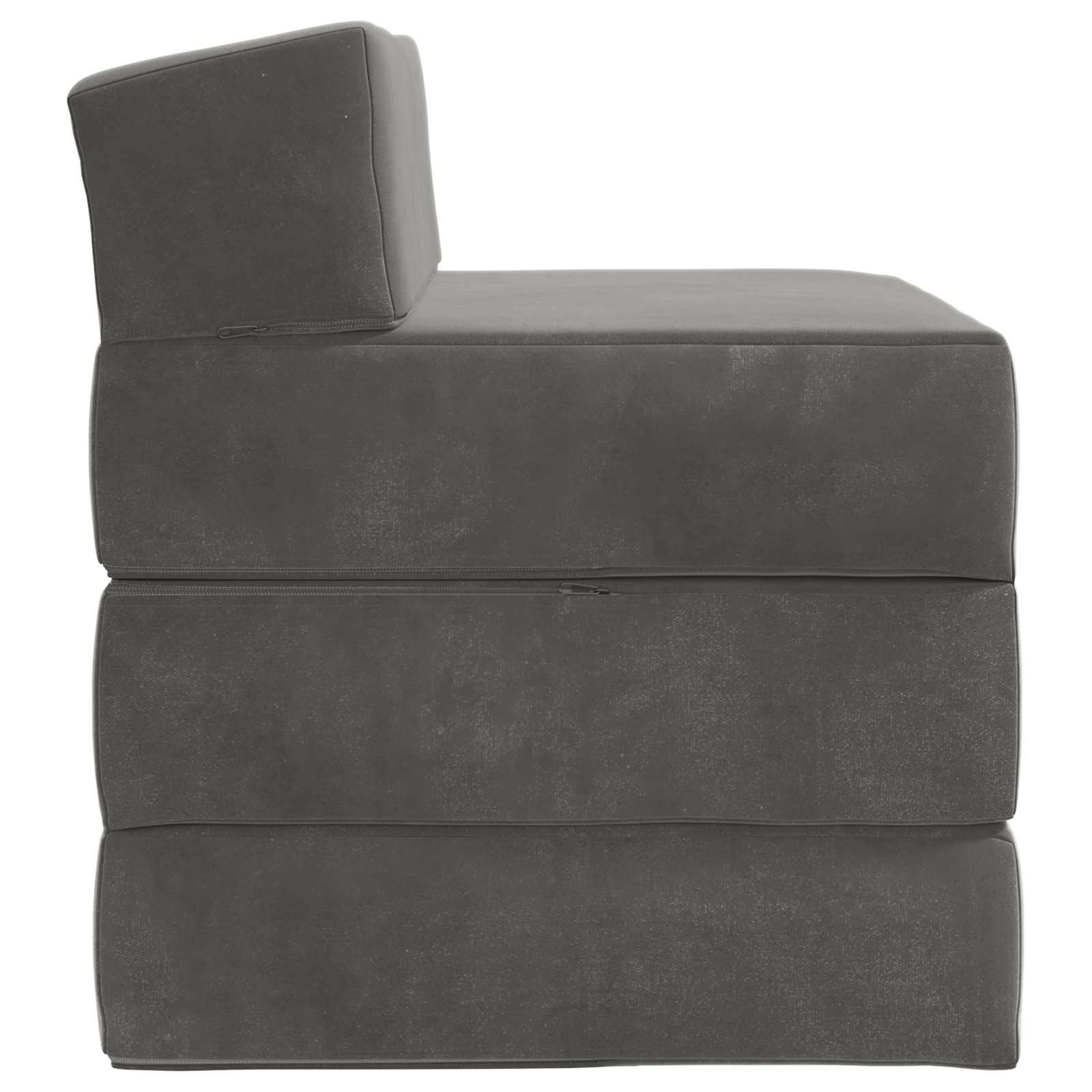 vidaXL Składana Sofa Łóżko ciemnoszary 200 x 70 x 15 cm Welur