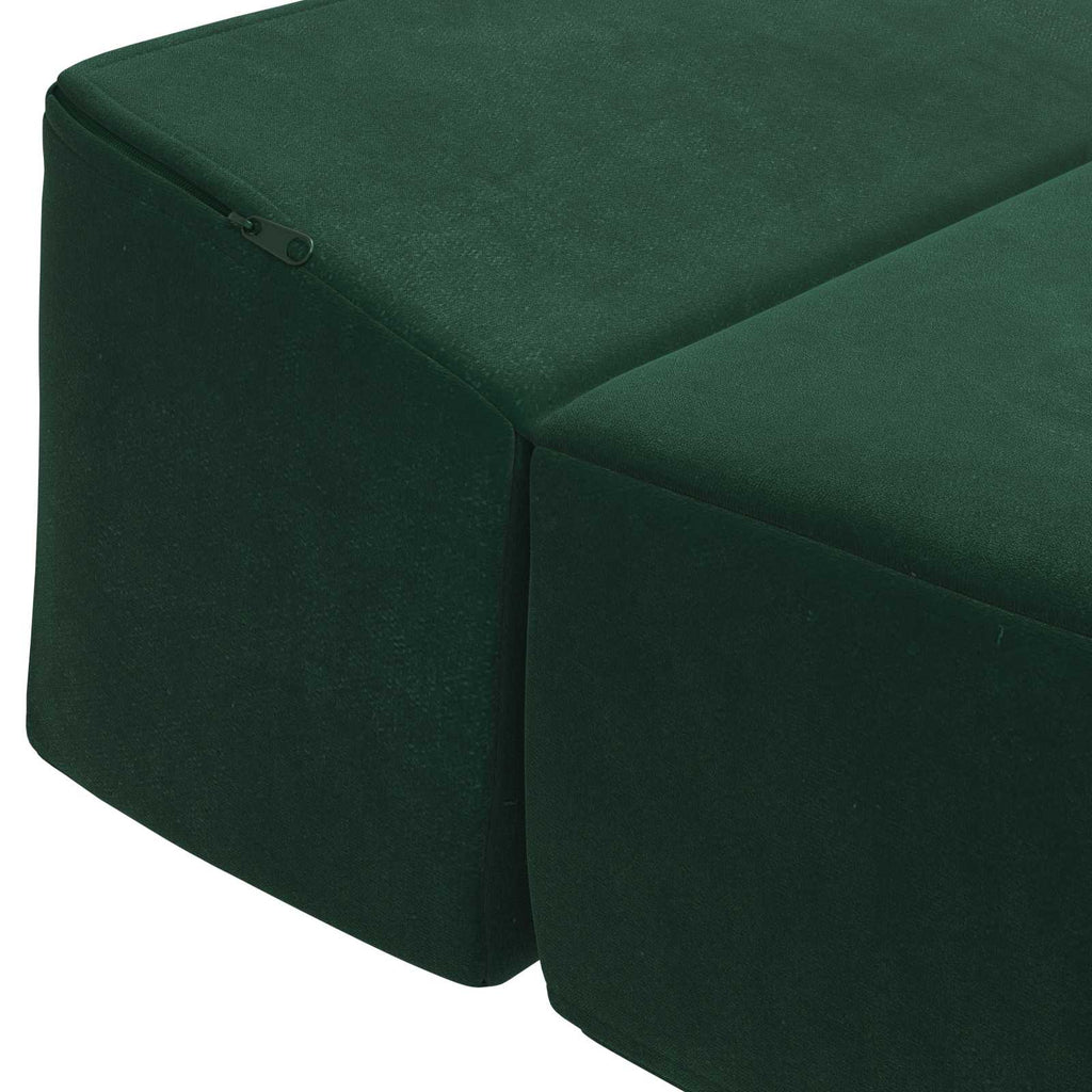 vidaXL Składana Sofa Łóżko Ciemnozielony 200 x 70 x 15 cm Welur