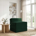 vidaXL Składana Sofa Łóżko Ciemnozielony 200 x 70 x 15 cm Welur