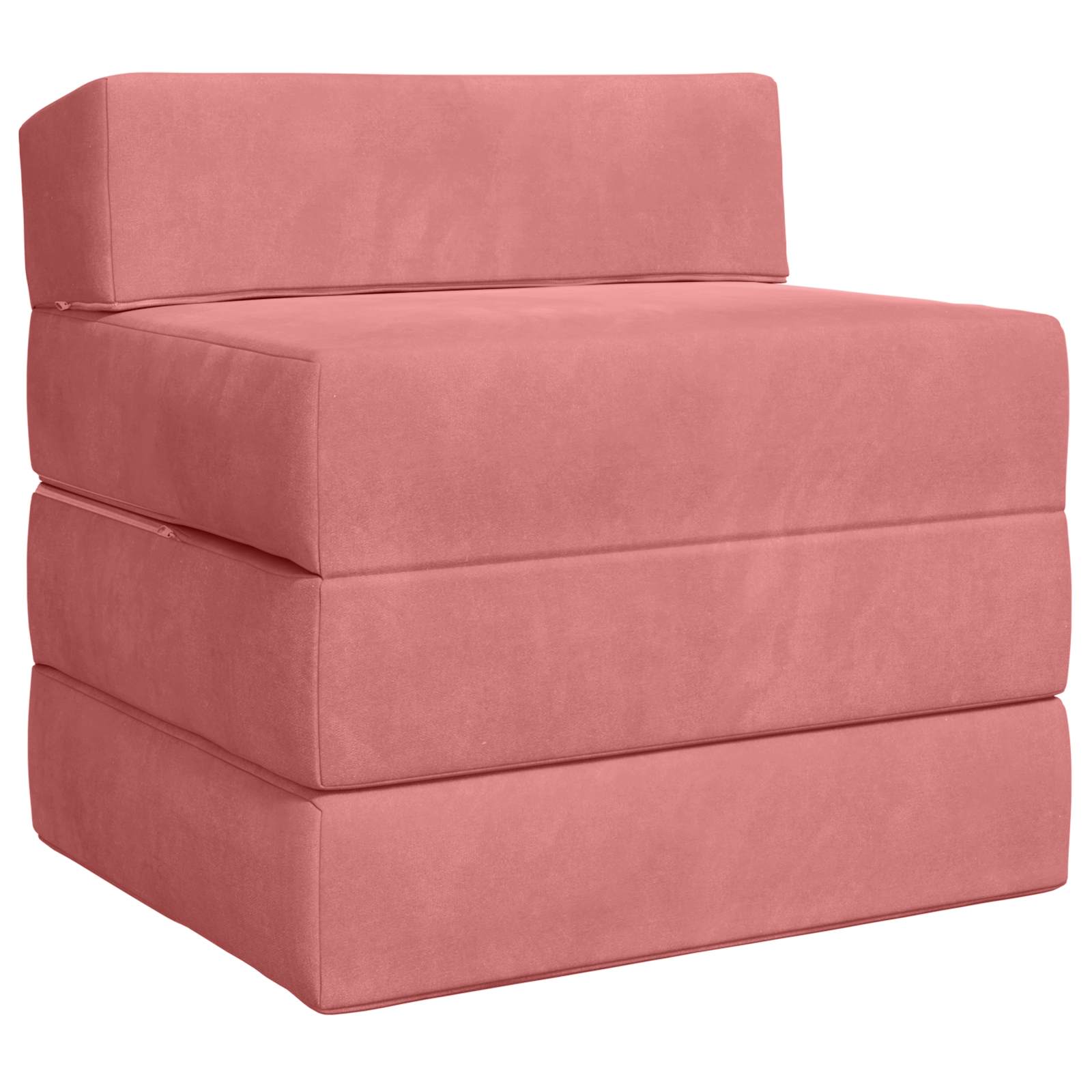 vidaXL Składana Sofa Łóżko różowy 200 x 70 x 15 cm Welur