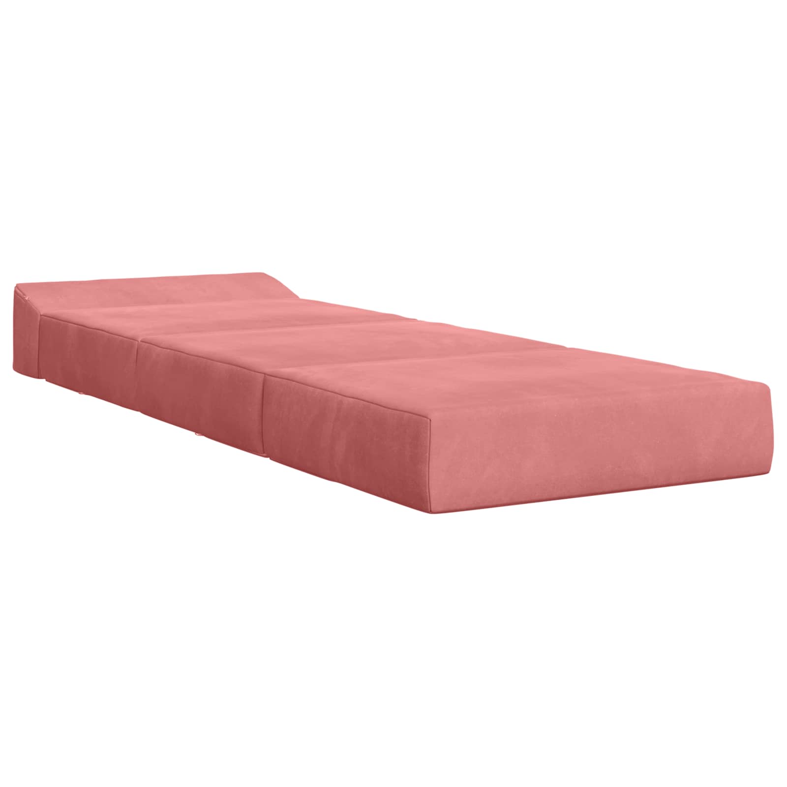 vidaXL Składana Sofa Łóżko różowy 200 x 70 x 15 cm Welur