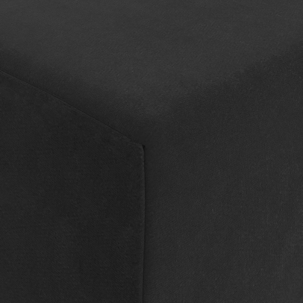 vidaXL Składana Sofa Łóżko Czarny 200 x 70 x 15 cm Welur