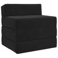 vidaXL Składana Sofa Łóżko Czarny 200 x 70 x 15 cm Welur