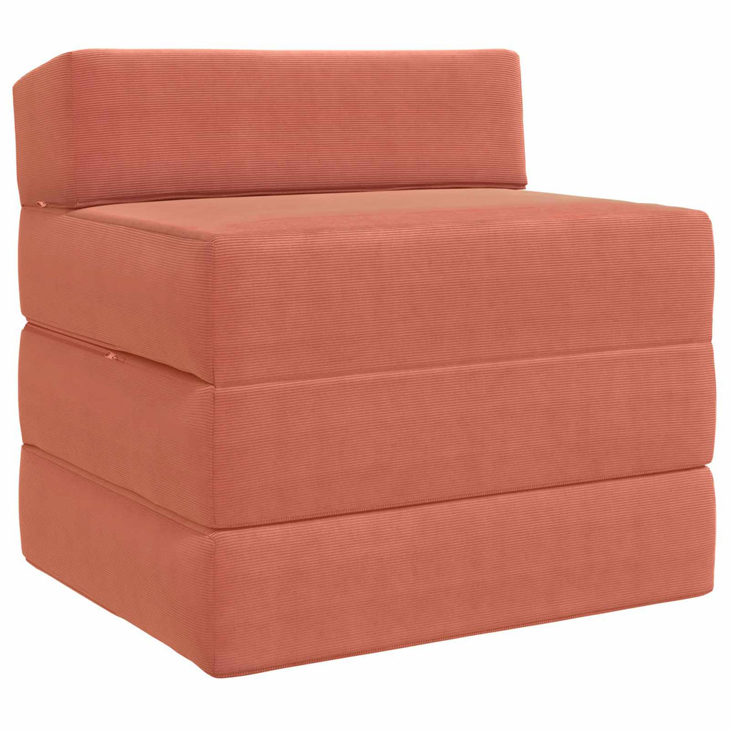 vidaXL Składana Sofa Łóżko Czerwono-pomarańczowy 200 x 70 x 15 cm