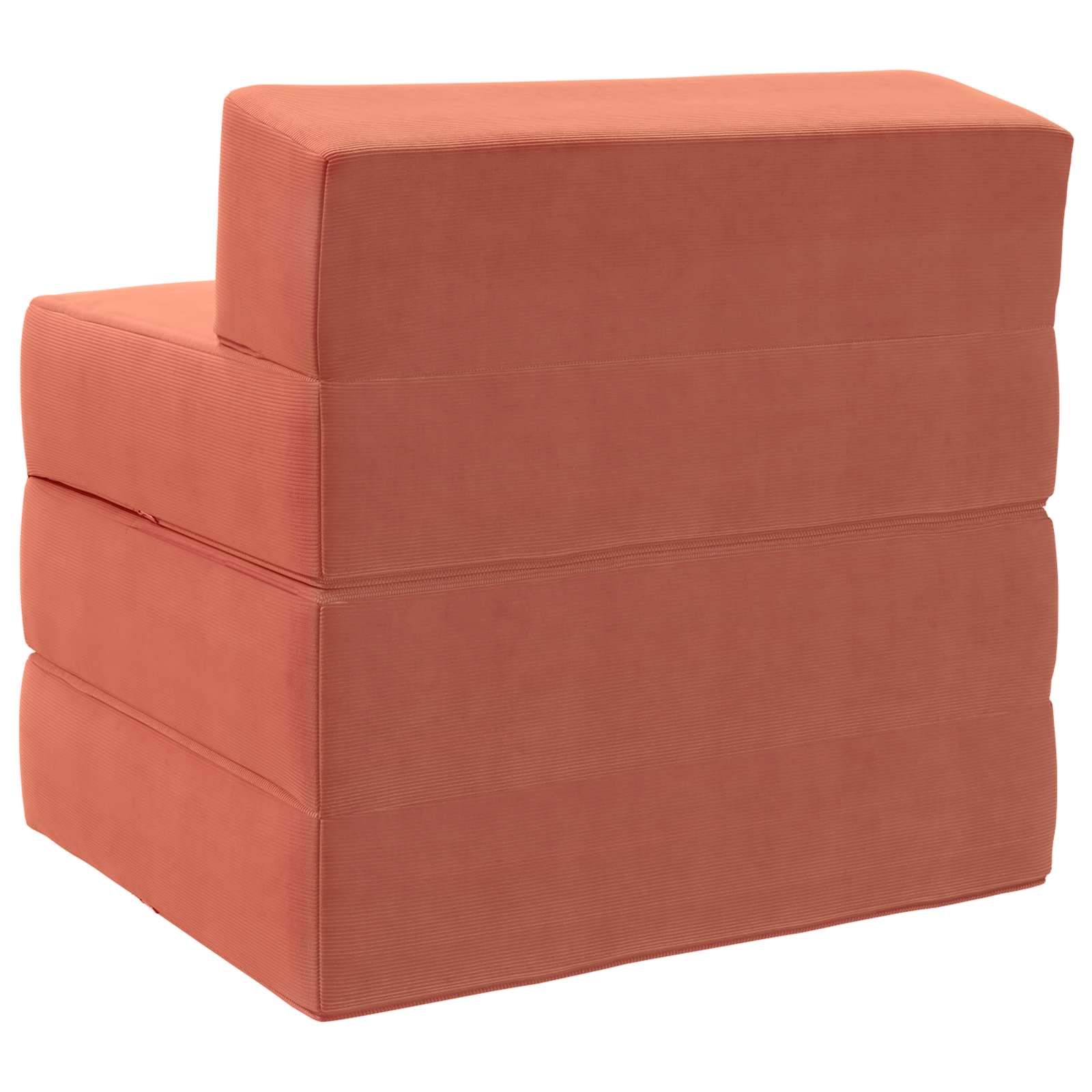 vidaXL Składana Sofa Łóżko Czerwono-pomarańczowy 200 x 70 x 15 cm