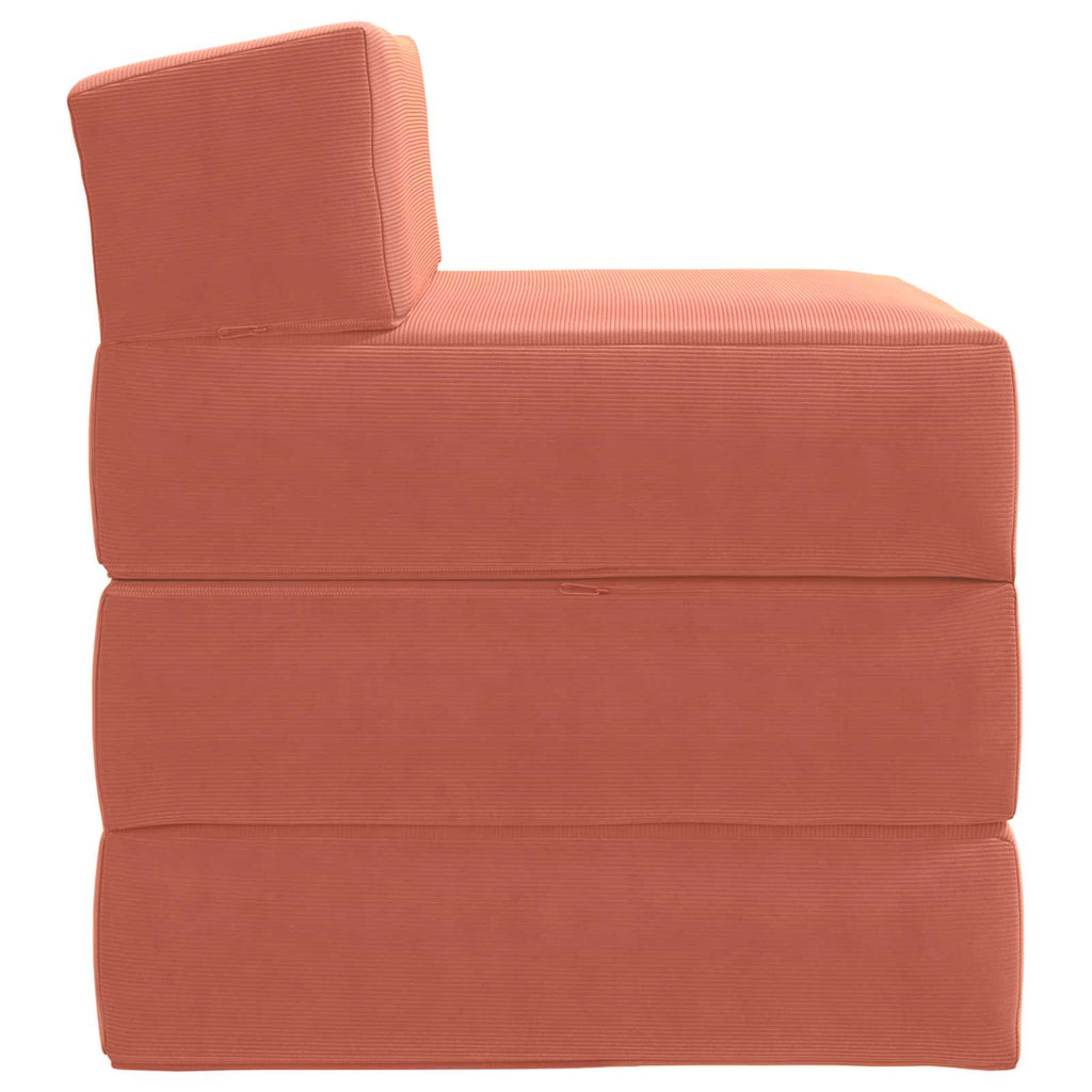 vidaXL Składana Sofa Łóżko Czerwono-pomarańczowy 200 x 70 x 15 cm