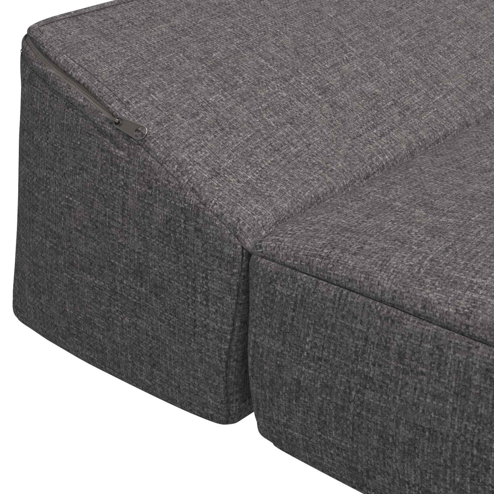 vidaXL Składana Sofa Łóżko jasnoszary 200 x 70 x 10 cm tkanina