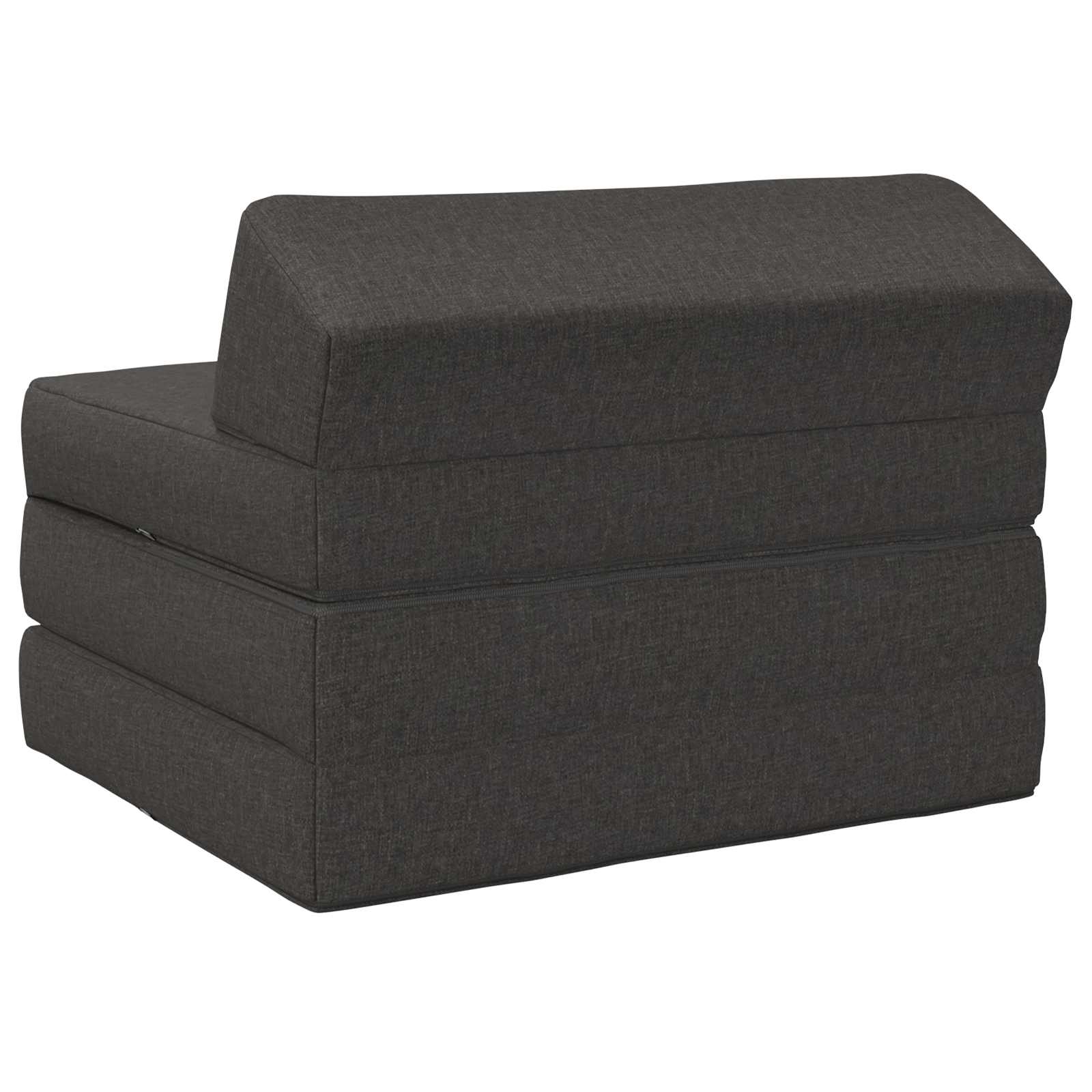 vidaXL Składana Sofa Łóżko ciemnoszary 200 x 70 x 10 cm tkanina
