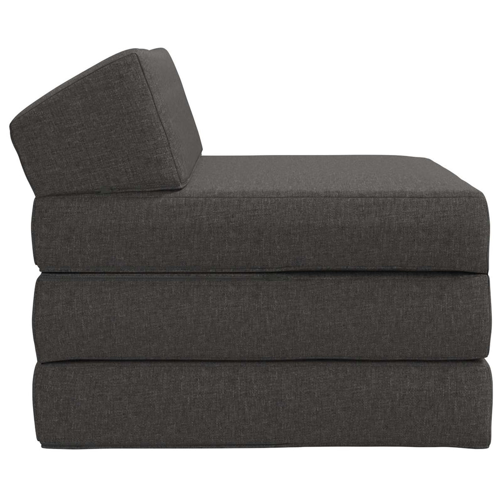 vidaXL Składana Sofa Łóżko ciemnoszary 200 x 70 x 10 cm tkanina