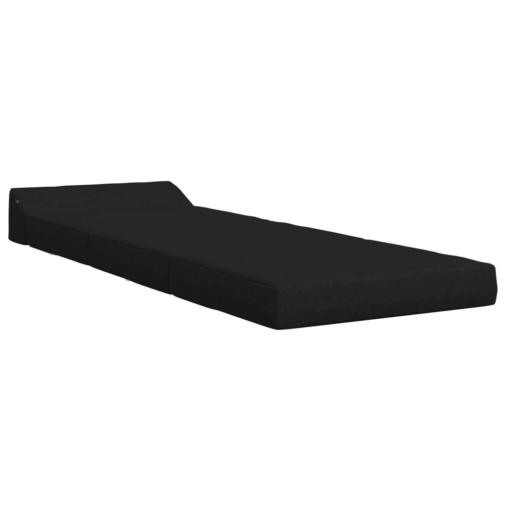 vidaXL Składana Sofa Łóżko Czarny 200 x 70 x 10 cm tkanina
