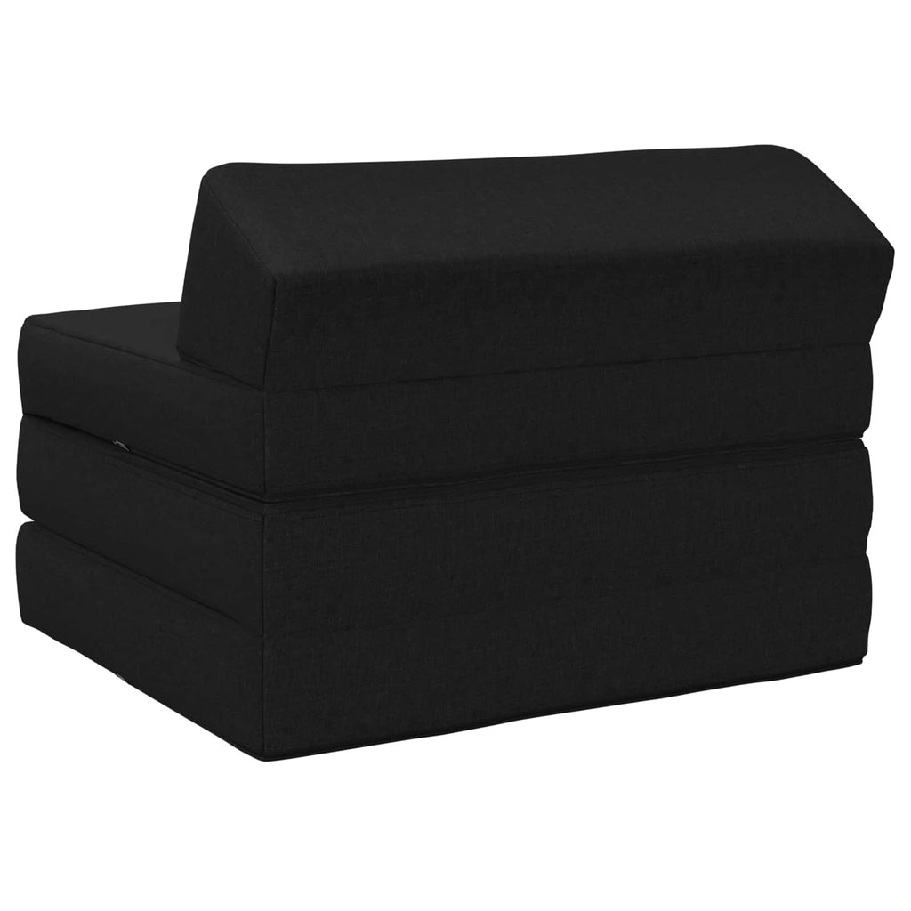 vidaXL Składana Sofa Łóżko Czarny 200 x 70 x 10 cm tkanina