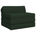 vidaXL Składana Sofa Łóżko Ciemnozielony 200 x 70 x 10 cm tkanina