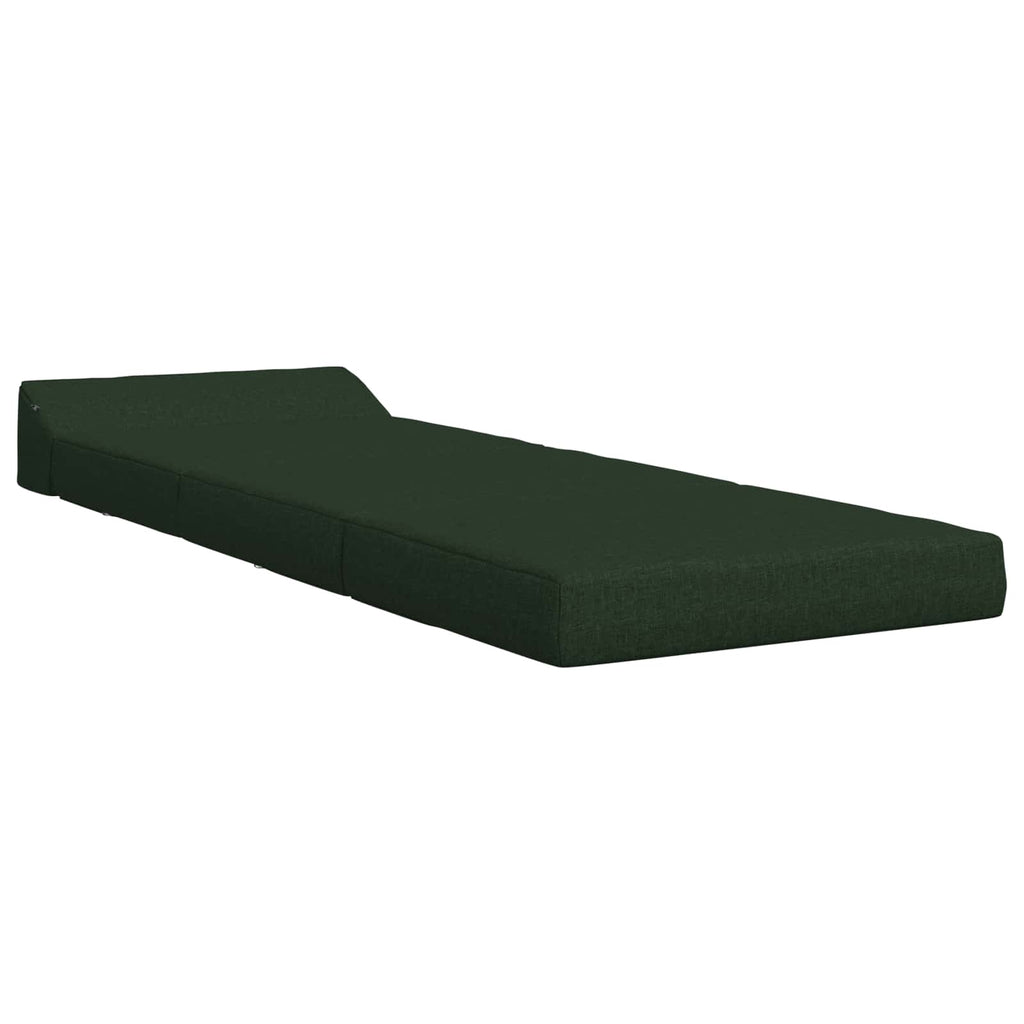 vidaXL Składana Sofa Łóżko Ciemnozielony 200 x 70 x 10 cm tkanina