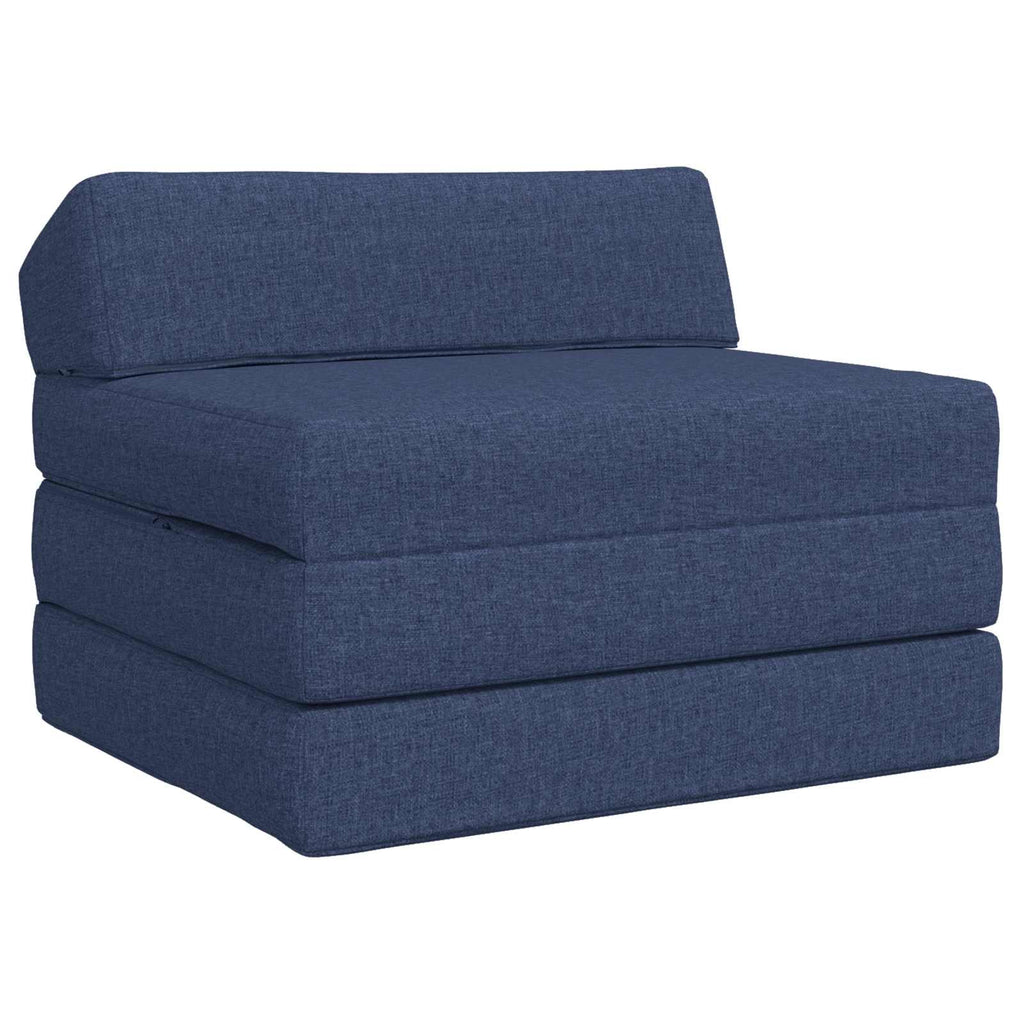 vidaXL Składana Sofa Łóżko niebieski 200 x 70 x 10 cm tkanina