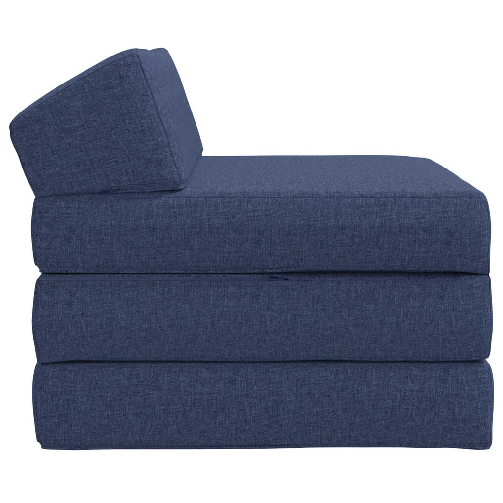 vidaXL Składana Sofa Łóżko niebieski 200 x 70 x 10 cm tkanina