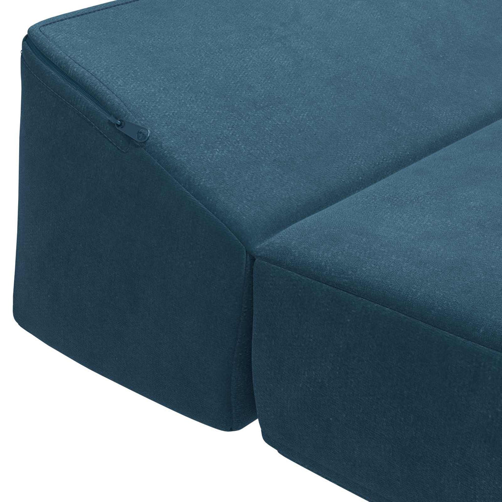 vidaXL Składana Sofa Łóżko niebieski 200 x 70 x 10 cm Welur