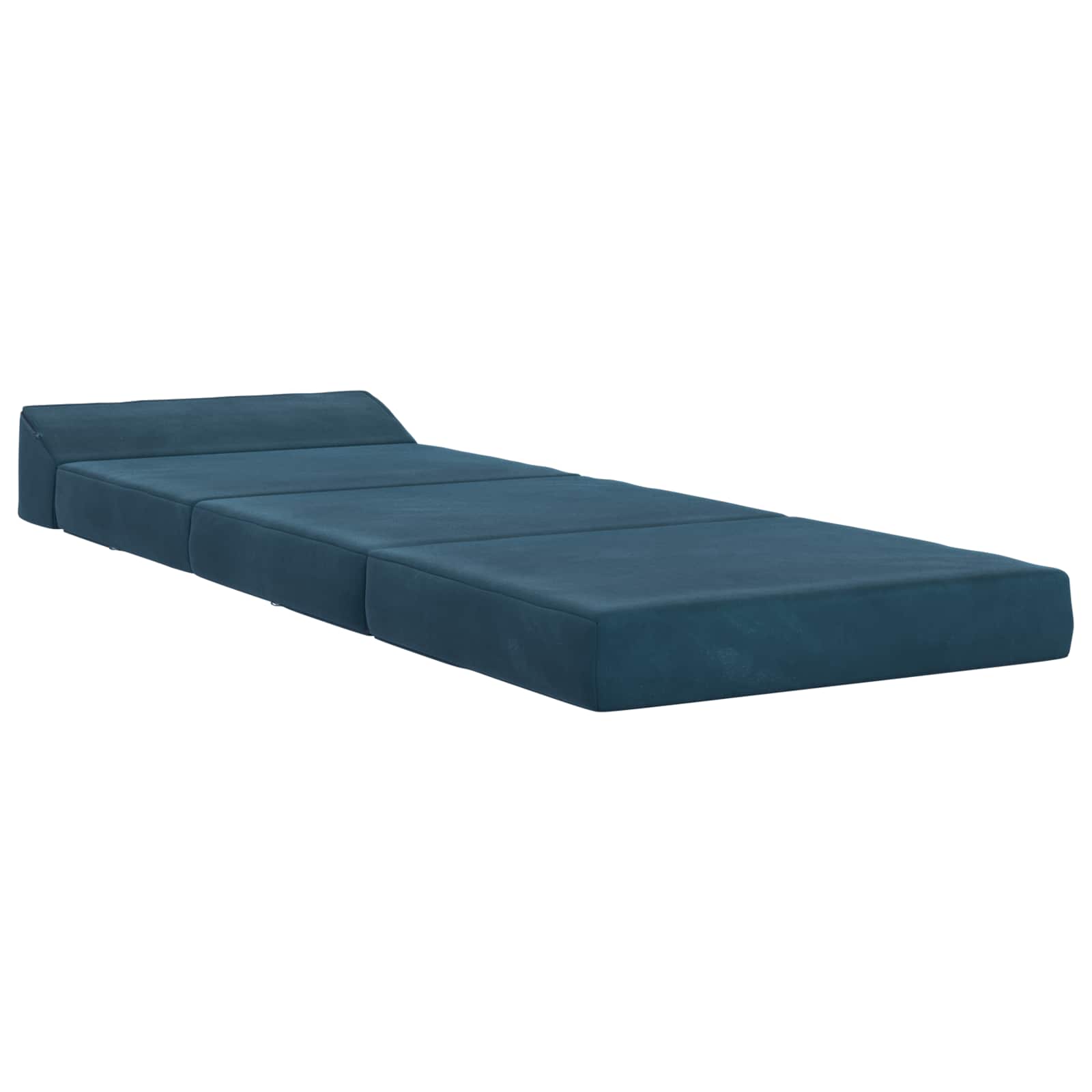 vidaXL Składana Sofa Łóżko niebieski 200 x 70 x 10 cm Welur