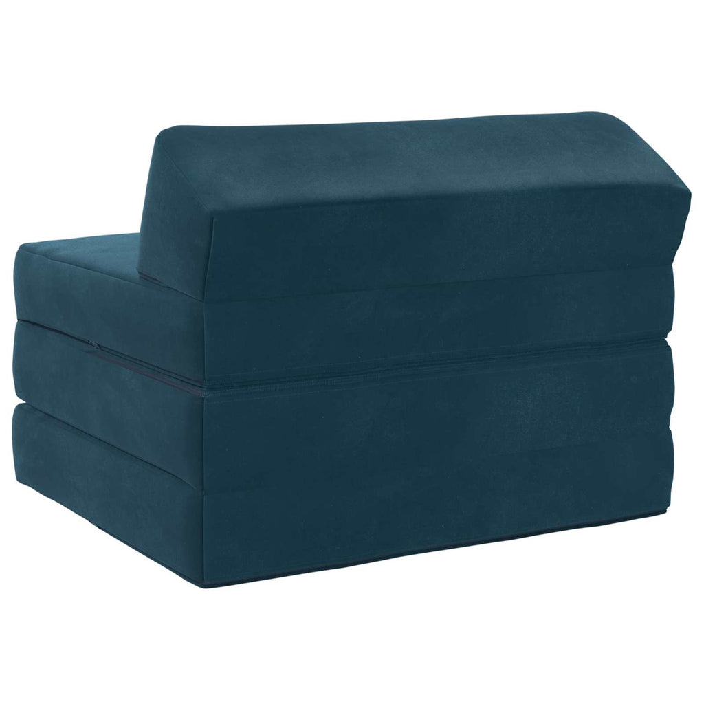 vidaXL Składana Sofa Łóżko niebieski 200 x 70 x 10 cm Welur