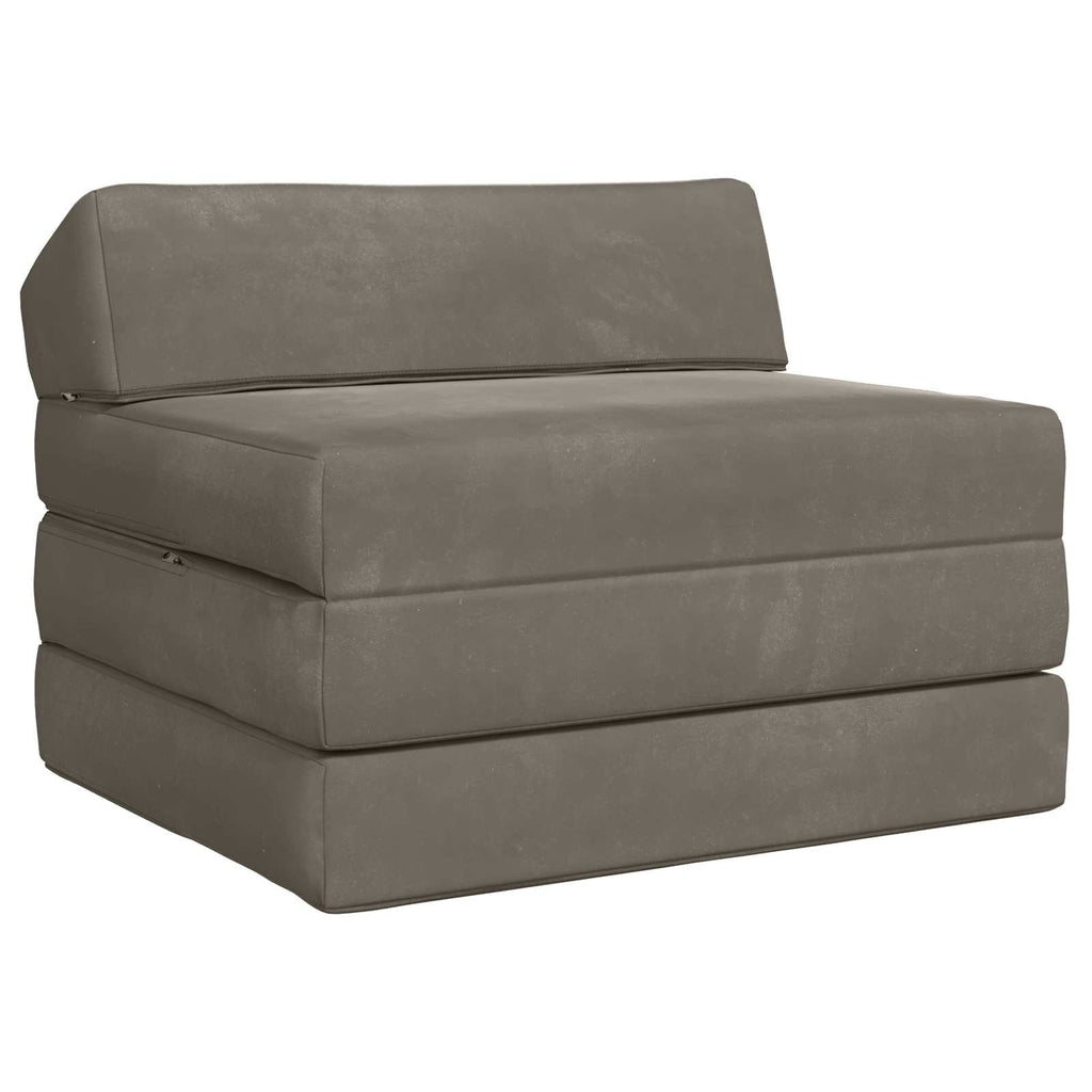 vidaXL Składana Sofa Łóżko jasnoszary 200 x 70 x 10 cm Welur