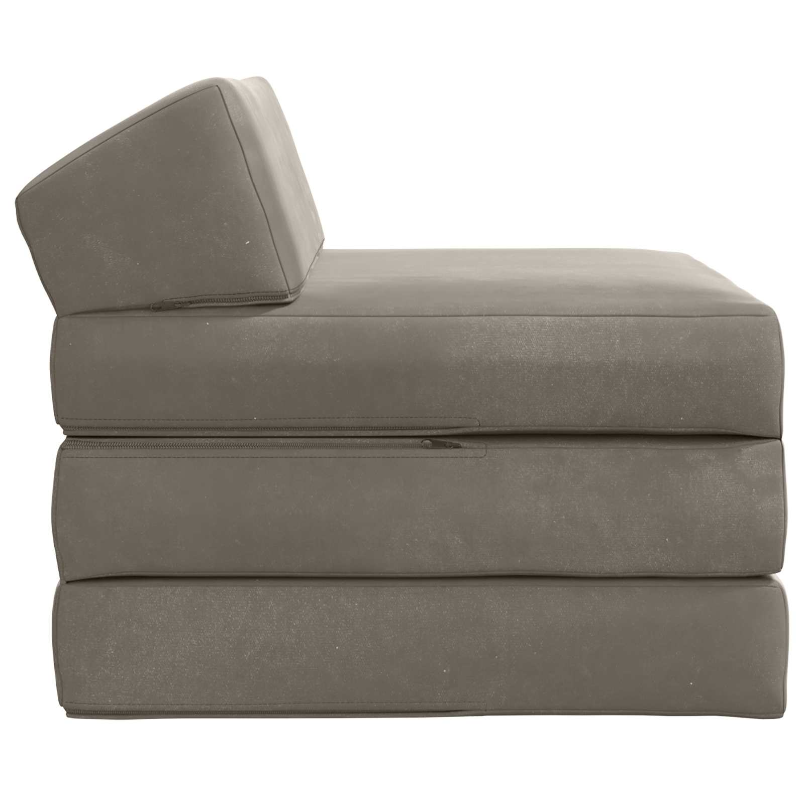 vidaXL Składana Sofa Łóżko jasnoszary 200 x 70 x 10 cm Welur