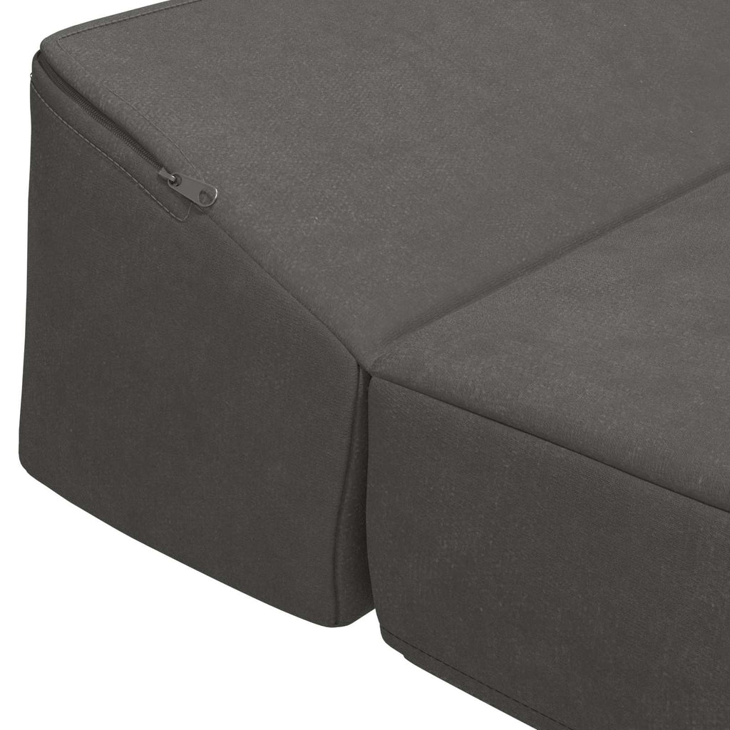 vidaXL Składana Sofa Łóżko ciemnoszary 200 x 70 x 10 cm Welur