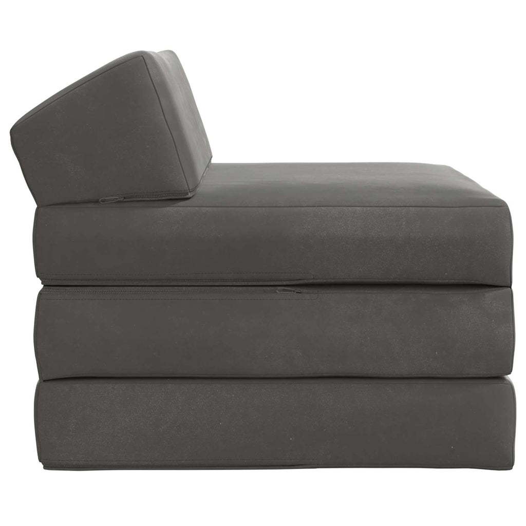 vidaXL Składana Sofa Łóżko ciemnoszary 200 x 70 x 10 cm Welur