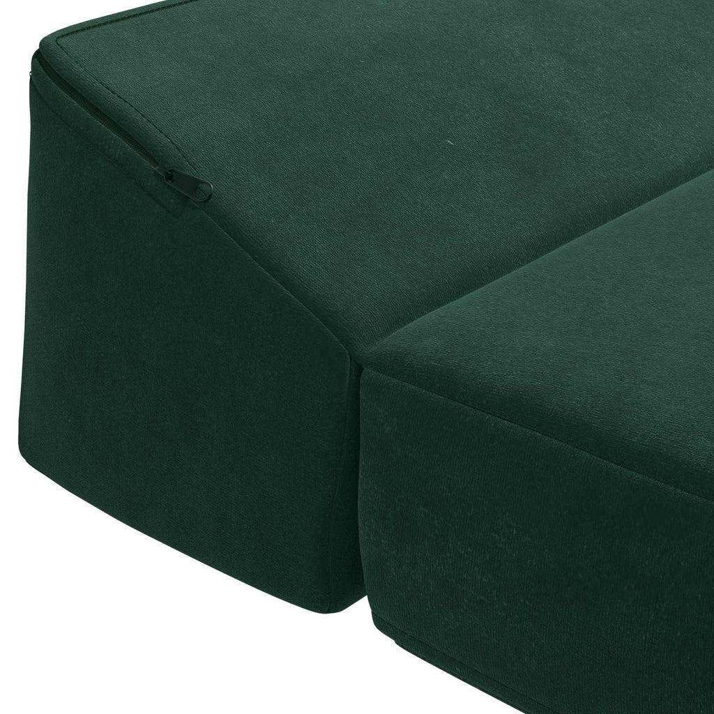 vidaXL Składana Sofa Łóżko Ciemnozielony 200 x 70 x 10 cm Welur