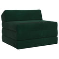 vidaXL Składana Sofa Łóżko Ciemnozielony 200 x 70 x 10 cm Welur