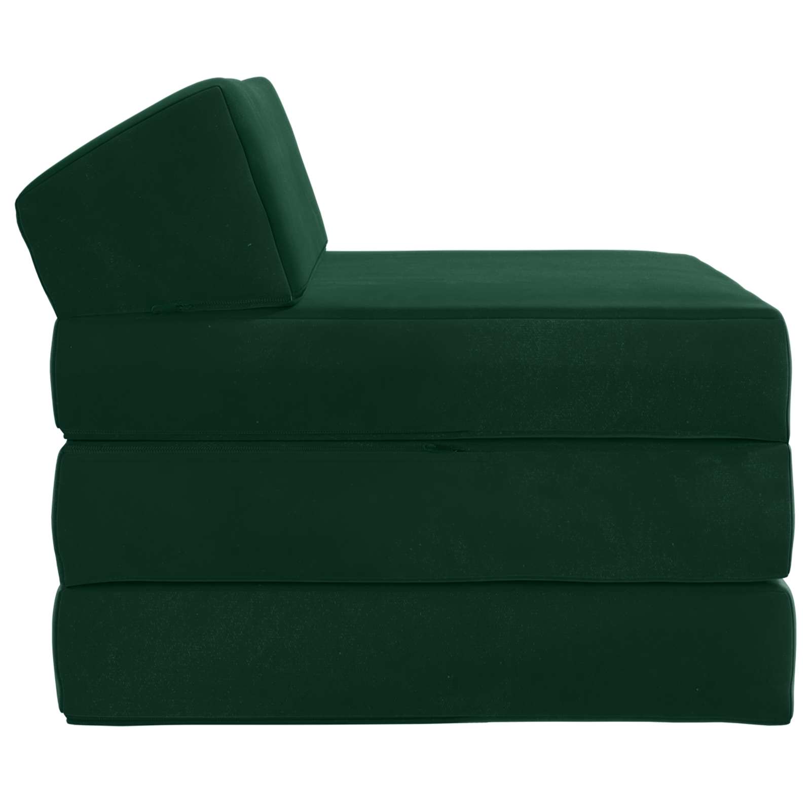 vidaXL Składana Sofa Łóżko Ciemnozielony 200 x 70 x 10 cm Welur