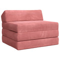 vidaXL Składana Sofa Łóżko różowy 200 x 70 x 10 cm Welur