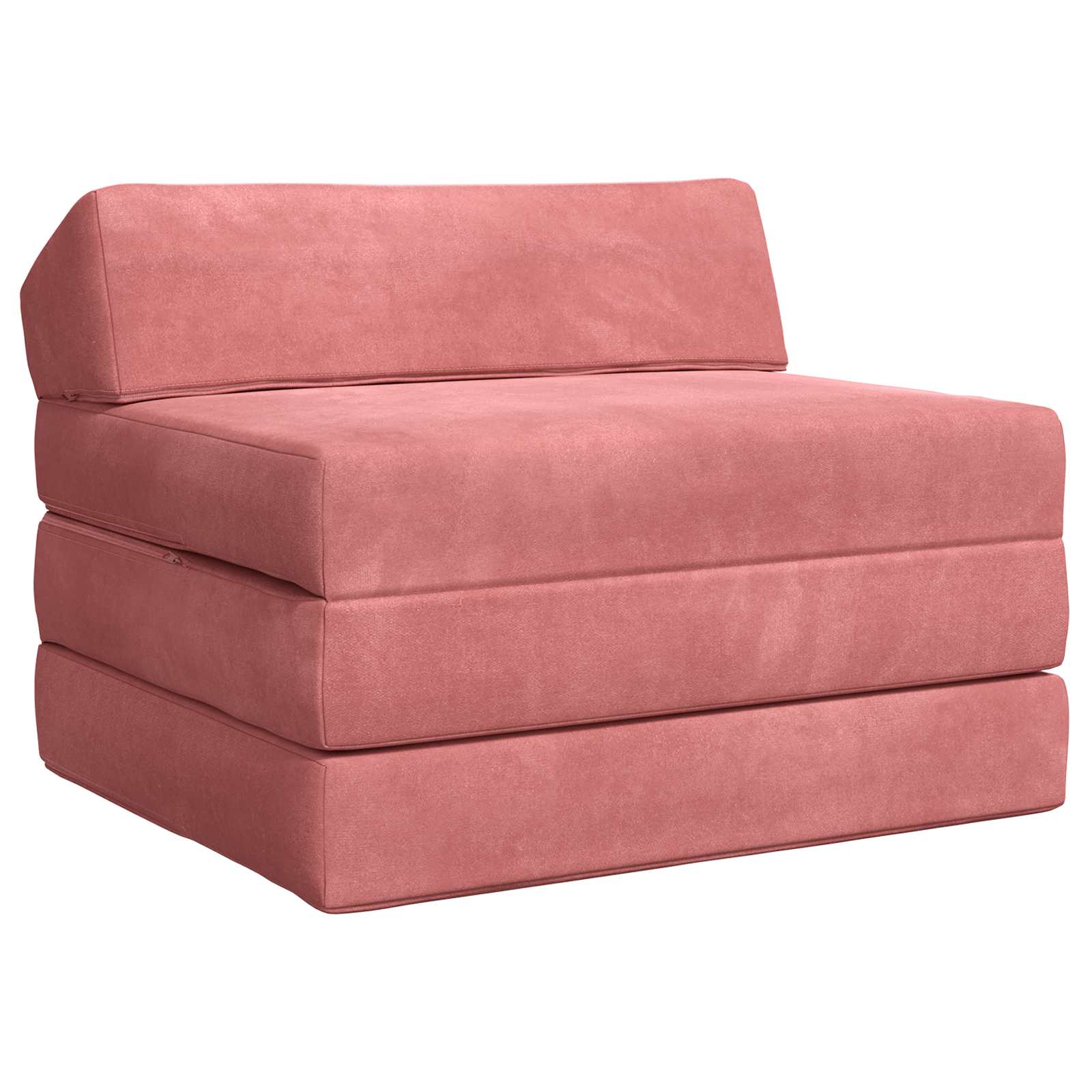 vidaXL Składana Sofa Łóżko różowy 200 x 70 x 10 cm Welur