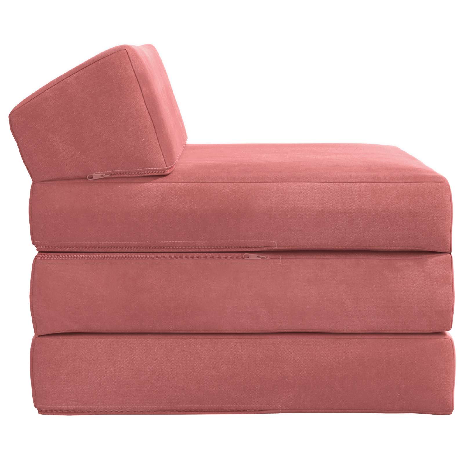 vidaXL Składana Sofa Łóżko różowy 200 x 70 x 10 cm Welur