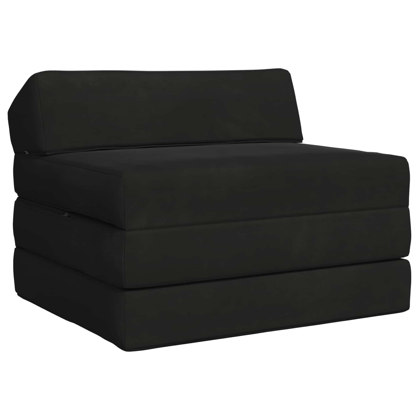 vidaXL Składana Sofa Łóżko Czarny 200 x 70 x 10 cm Welur