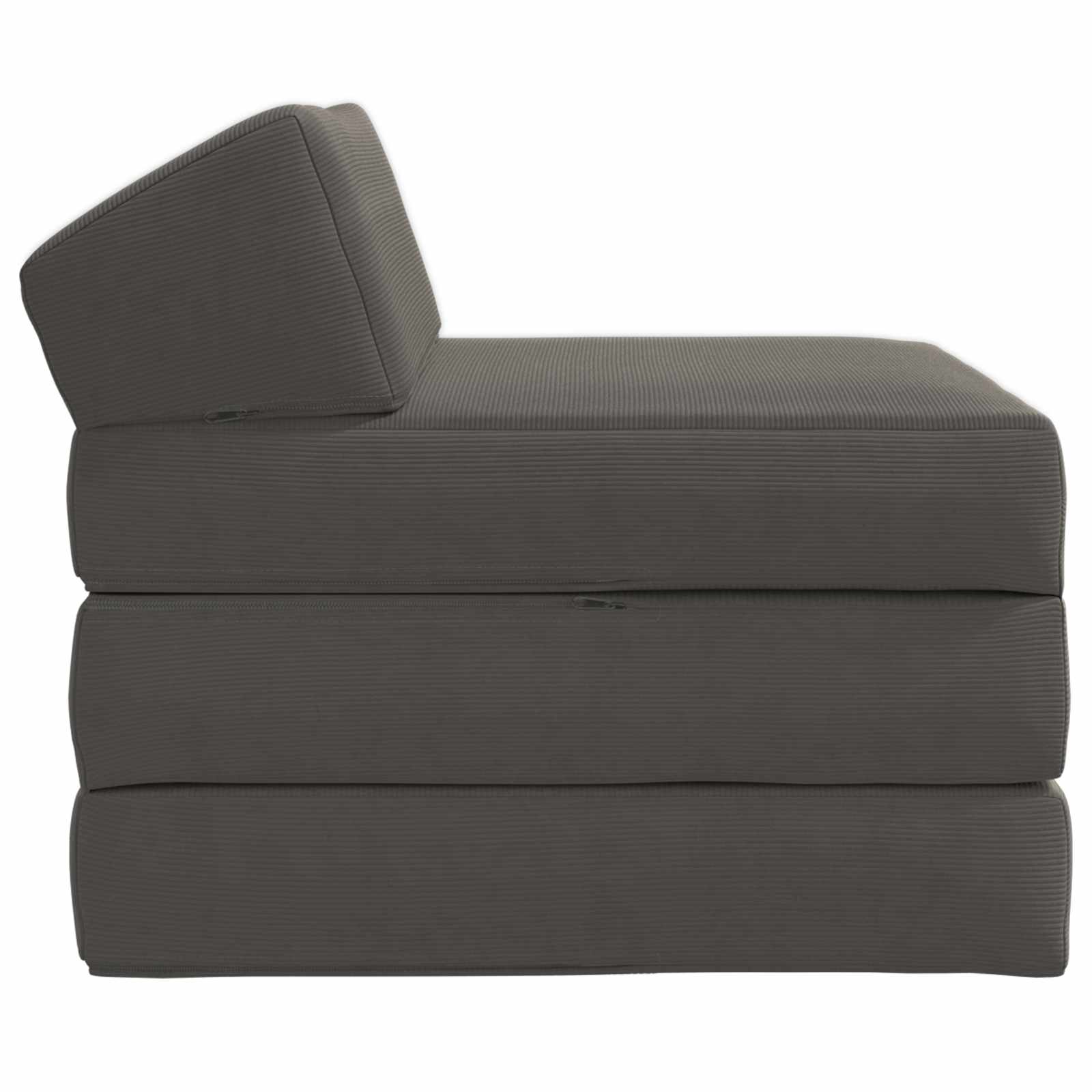 vidaXL Składana Sofa Łóżko ciemnoszary 200 x 70 x 10 cm