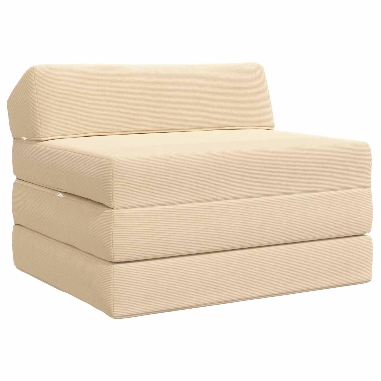 vidaXL Składana Sofa Łóżko kremowy 200 x 70 x 10 cm Tkanina sztruksowa
