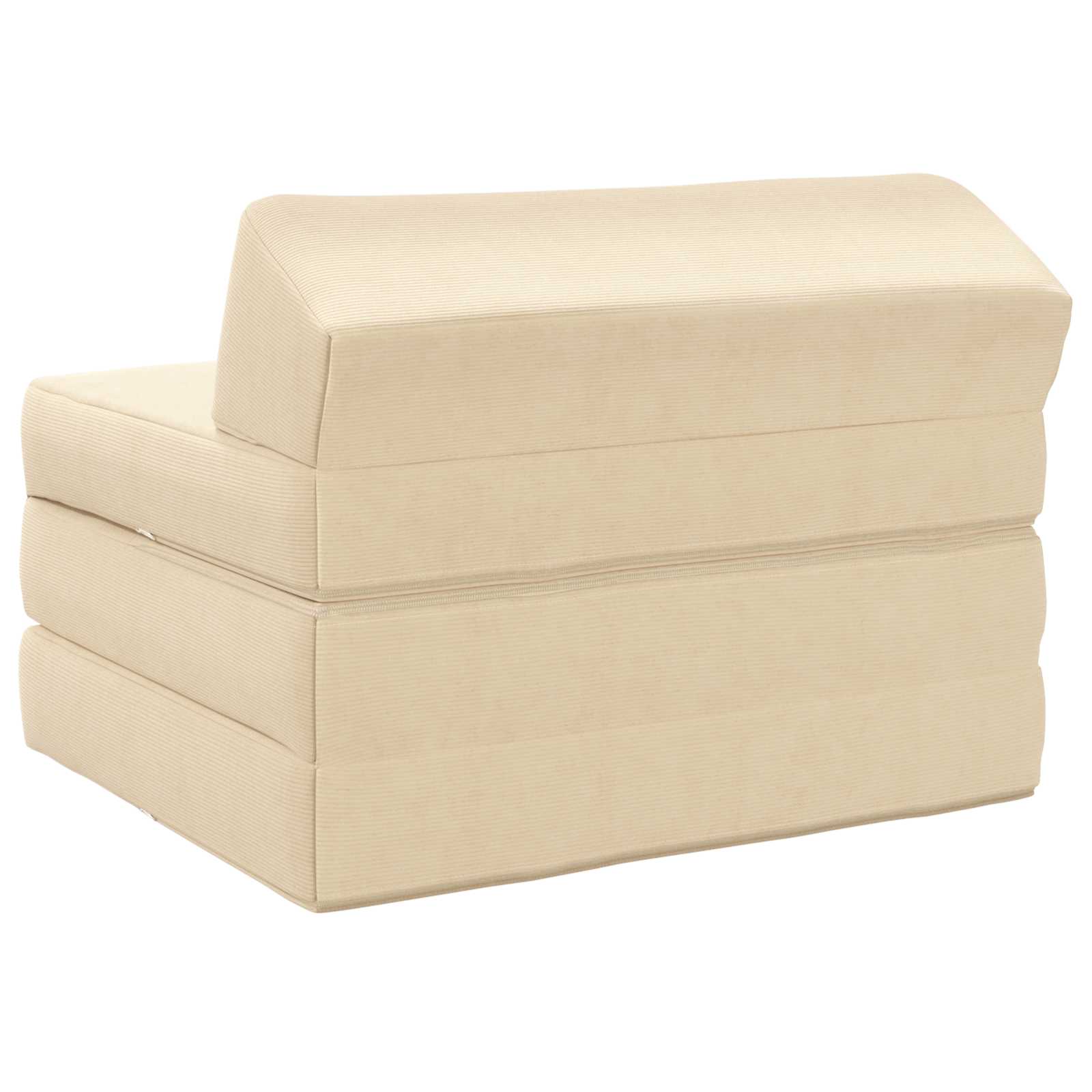 vidaXL Składana Sofa Łóżko kremowy 200 x 70 x 10 cm Tkanina sztruksowa