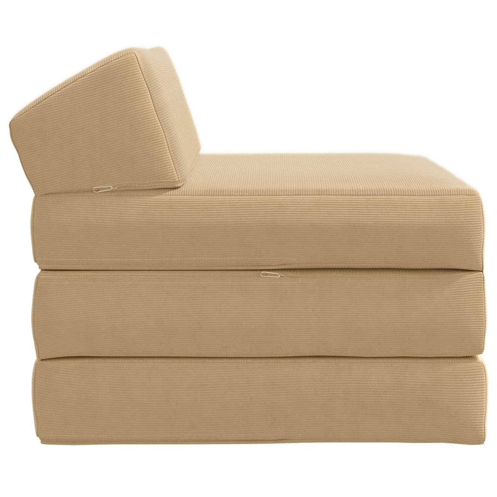 vidaXL Składana Sofa Łóżko Jasnozielony szary 200 x 70 x 10 cm