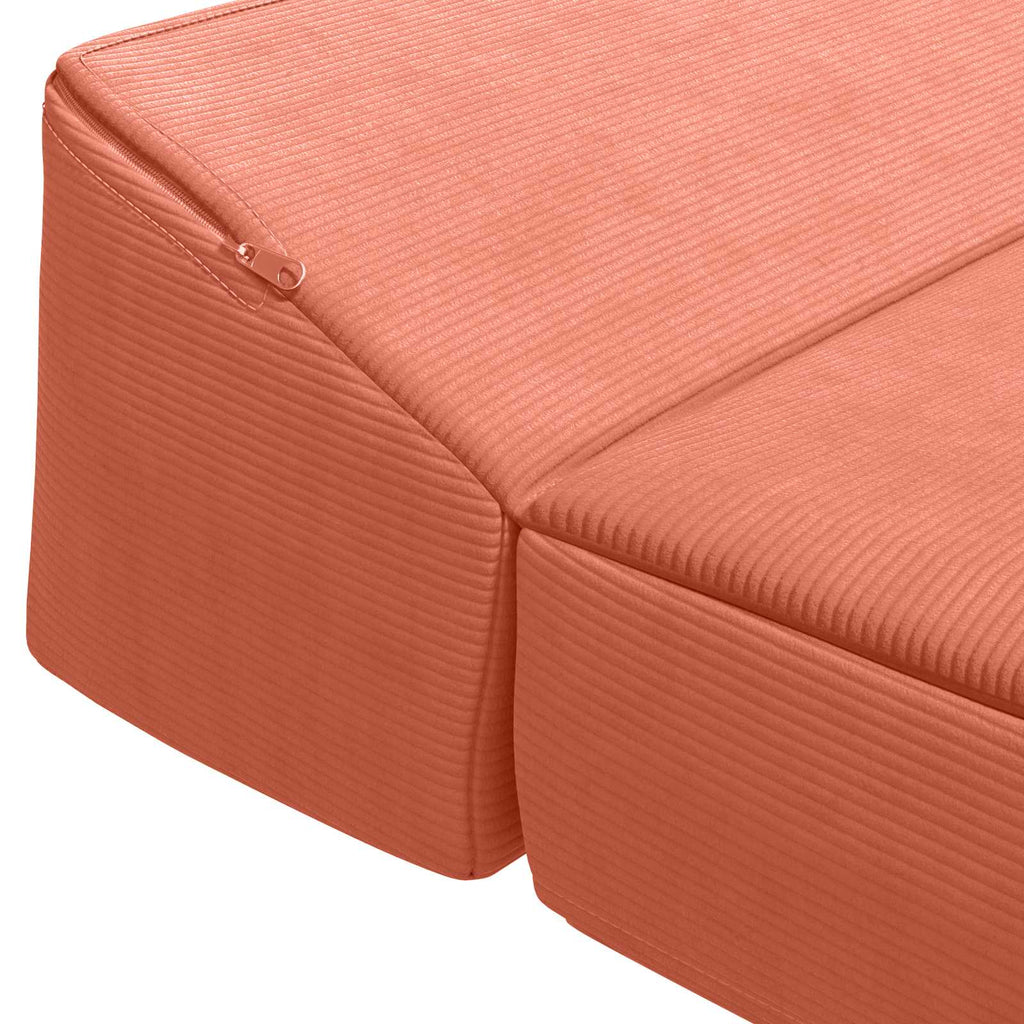 vidaXL Składana Sofa Łóżko Czerwono-pomarańczowy 200 x 70 x 10 cm