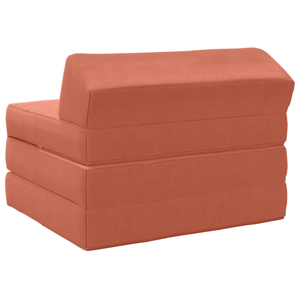 vidaXL Składana Sofa Łóżko Czerwono-pomarańczowy 200 x 70 x 10 cm