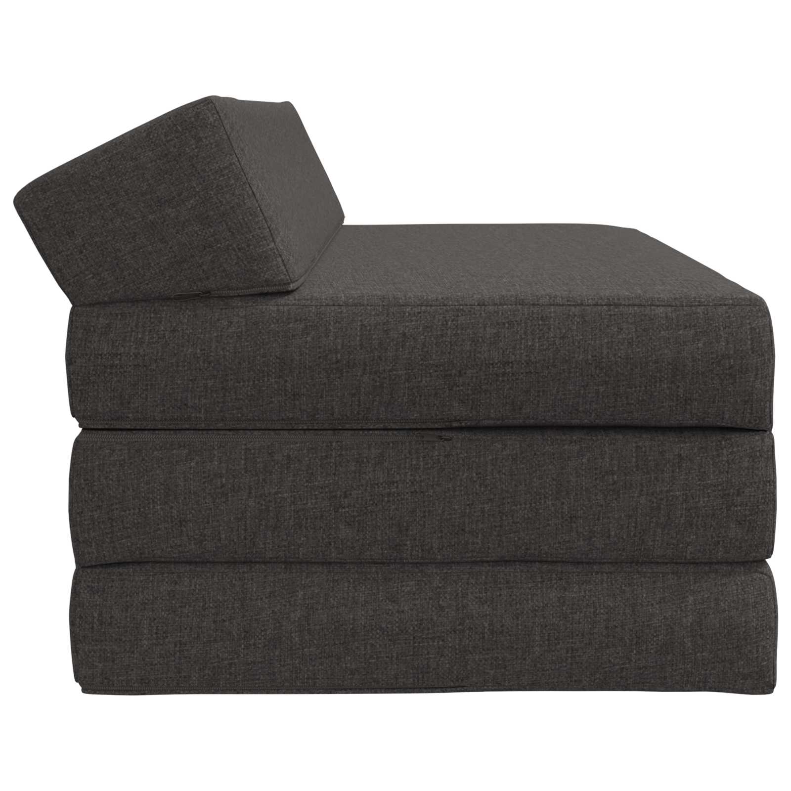 vidaXL Składana Sofa Łóżko ciemnoszary 120 x 60 x 49 cm tkanina
